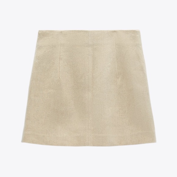 NWT Jewel Trim Linen Blend Mini Skirt XS - Picture 7 of 11